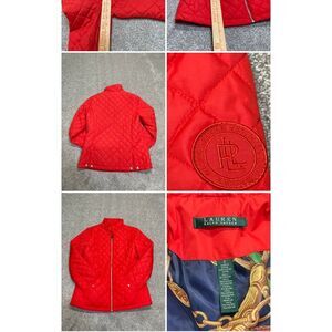 Lauren Ralph Lauren Womens red quilted jacket size small light weight